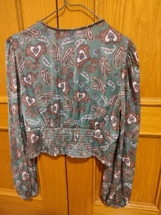 Blusa Stradivarius Estampada Verde