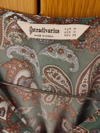 Blusa Stradivarius Estampada Verde