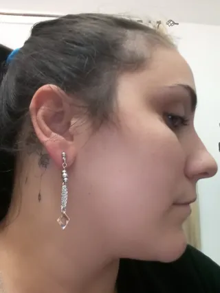 Orecchini pendenti donna Argento 925 placcato oro