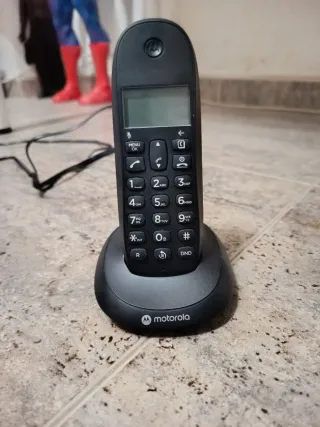 Teléfono fijo Motorola negro