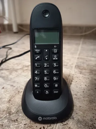 Teléfono fijo Motorola negro