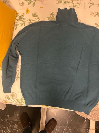 Jersey Lacoste cuello alto verde
