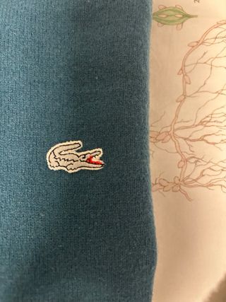 Jersey Lacoste cuello alto verde