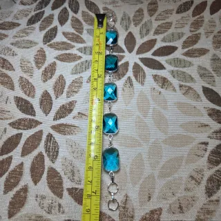 Pulsera Plata 925 Topacio Azul