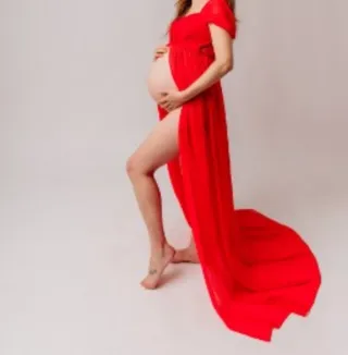 Vestito per foto gravidanza rosso