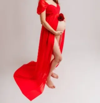 Vestito per foto gravidanza rosso
