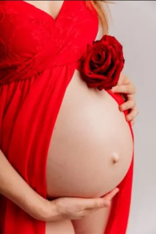 Vestito per foto gravidanza rosso