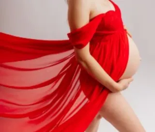 Vestito per foto gravidanza rosso