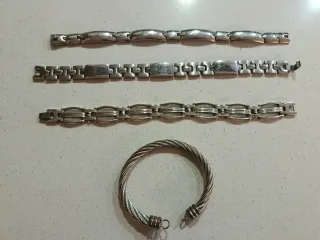 Lote 3 Pulseras Hombre acero
