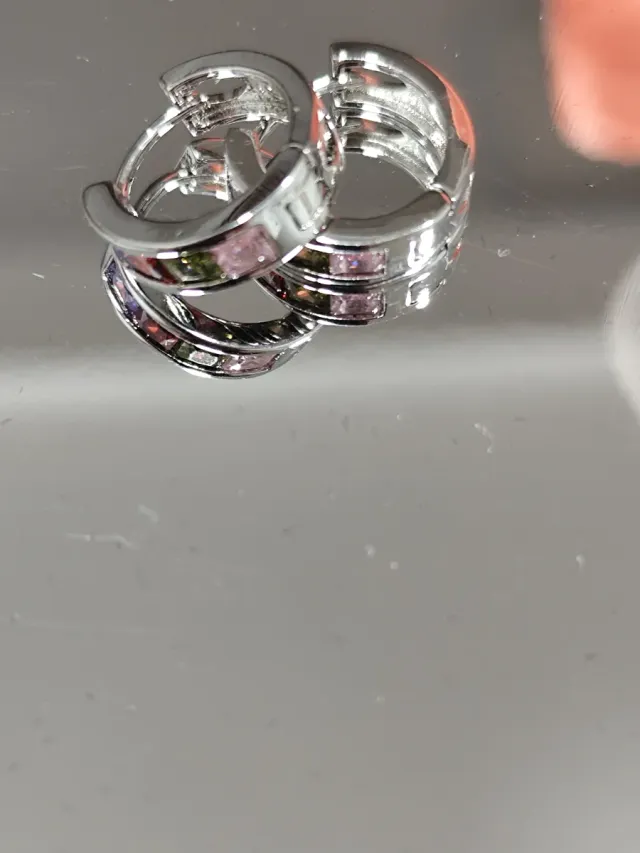 Pendientes Acero Circonitas Multicolor