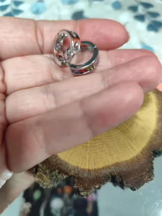 Pendientes Acero Circonitas Multicolor