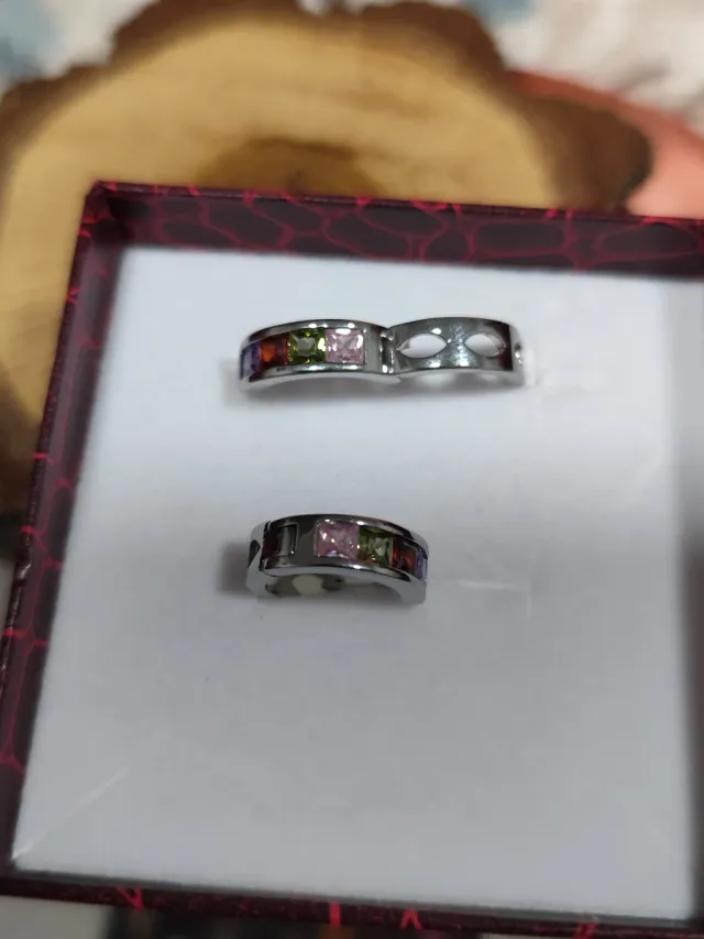 Pendientes Acero Circonitas Multicolor