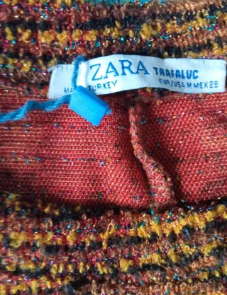 Jersey Zara corto mujer rayas brillantes