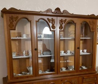 Mobile sala con credenza in legno massello