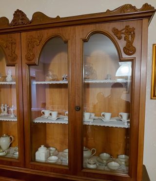 Mobile sala con credenza in legno massello