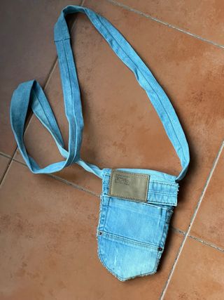 Bolso de móvil de tela vaquera