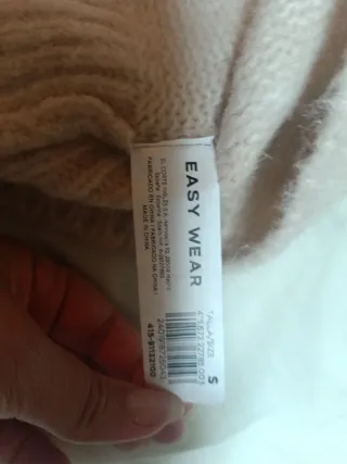 Jersey punto fino beige multicolor