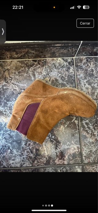 Botines de cuña marrones