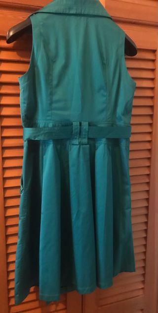 Vestido sin mangas verde