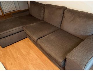 Sofá / Chaise Longue Ikea 3 plazas KIVIK Marrón