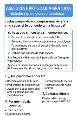 ASESORÍA HIPOTECARIA GRATUITA