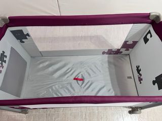 Cuna de viaje plegable gris