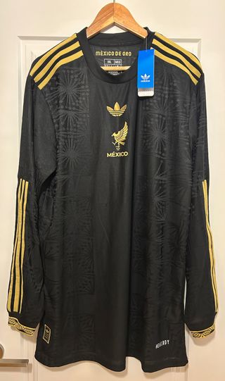 Camiseta Adidas México de Oro 3XL Negra Dorada.
