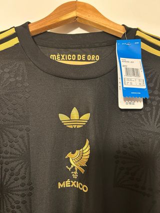 Camiseta Adidas México de Oro 3XL Negra Dorada.