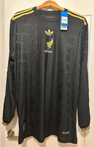 Camiseta Adidas México de Oro 3XL Negra Dorada.