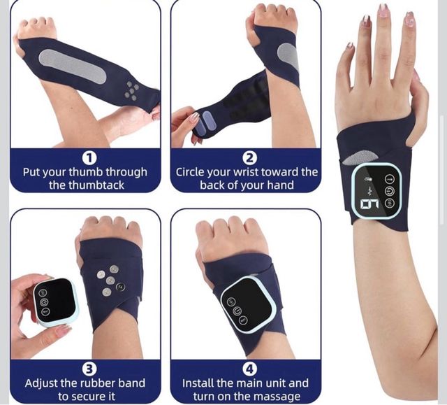 Masajeador Muñeca/Mano 3 Niveles Calor