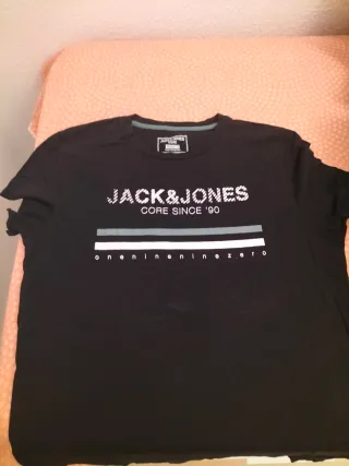 Camiseta Jack & Jones Negra Hombre