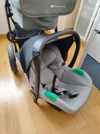Carrito Bebé Kinderkraft 3 en 1 Gris