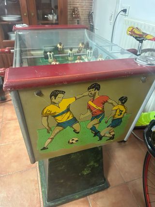 Mini Futbolín de mesa con cristal