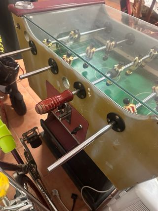 Mini Futbolín de mesa con cristal