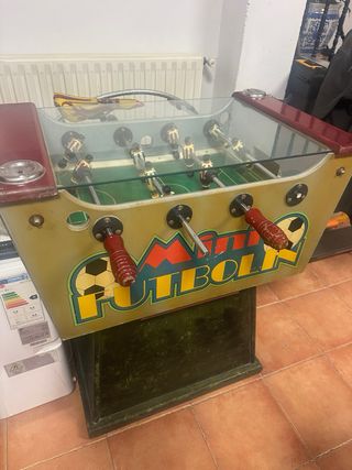 Mini Futbolín de mesa con cristal