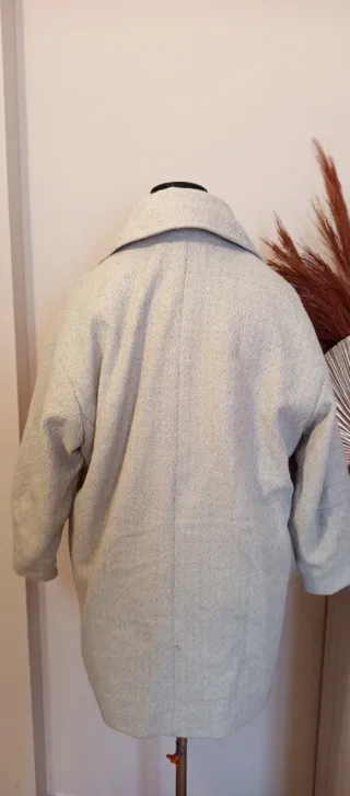 Cappotto Mango Beige/Grigio