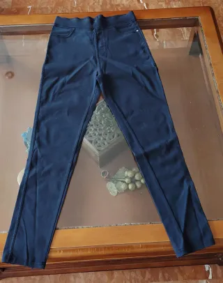 Pantalón elástico chica azul