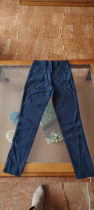 Pantalón elástico chica azul