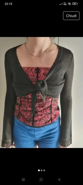 Top elegante manica lunga