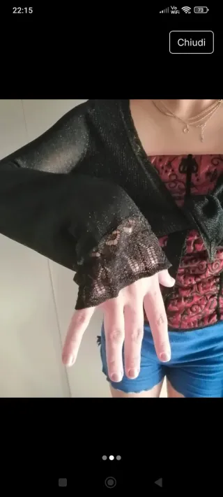 Top elegante manica lunga