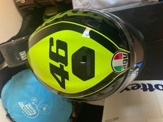 Casco AGV FORTY-SIX Negro/Amarillo Flúor