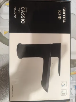 Grifo Ducha inverter GME y Lavabo Negro Casio