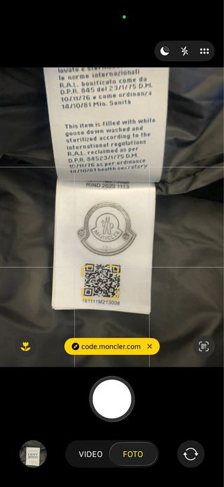 Moncler Giubbotto Nero Taglia M