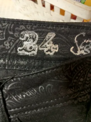 Pantalón Desigual Negro Estampado