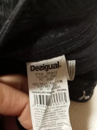 Pantalón Desigual Negro Estampado