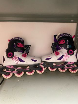 Patines en línea Oxelo Play 5 blancos y morados