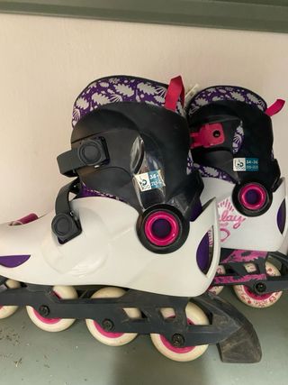 Patines en línea Oxelo Play 5 blancos y morados