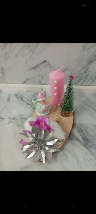 Centro tavola natalizio con Babbo Natale