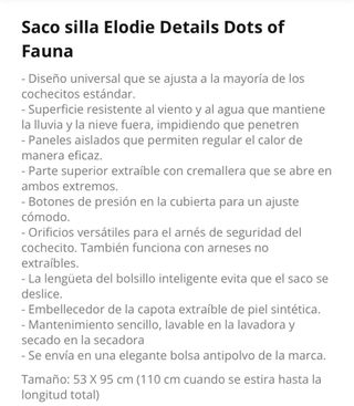 Saco Elodie universal silla paseo