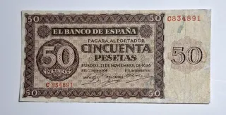 50 Pesetas 1936 Serie C834